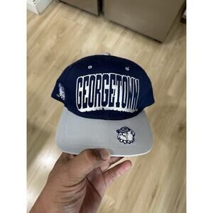Vintage Georgetown Hoyas Snapback Cap Blue Gray NCAA Collegiate Hat